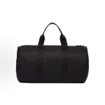 PRADA Re-Nylon 36L metal triangular logo design travel bag for both men and women, black couple style